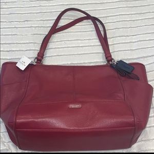 Leather Coach tote